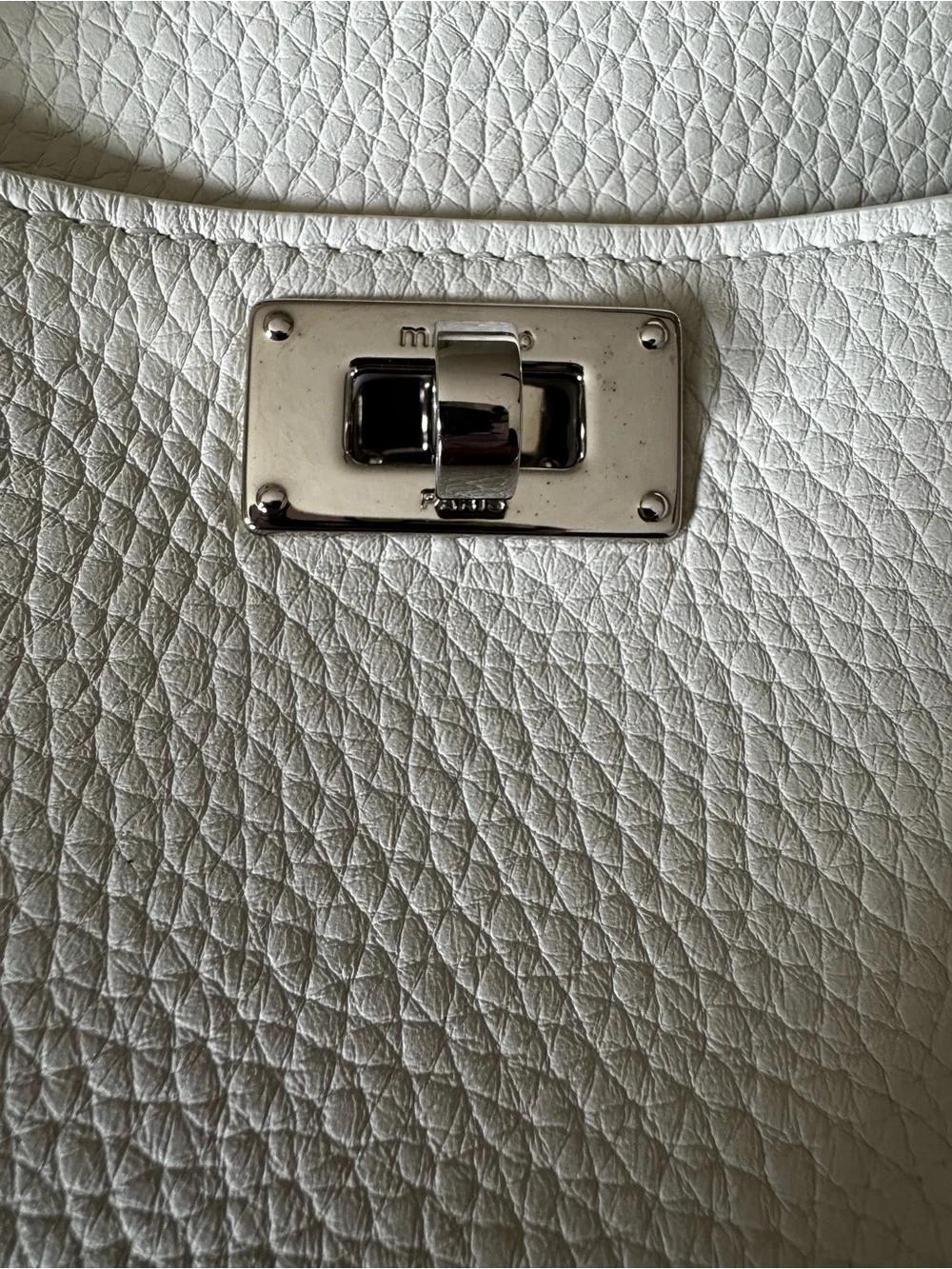 Michino Mini Craie Leather Satchel - Craie (Cream)